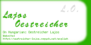 lajos oestreicher business card